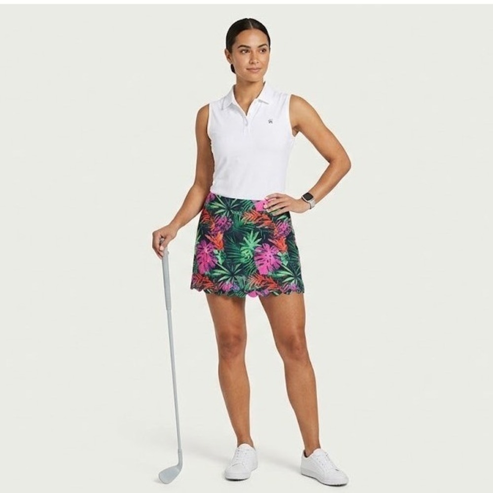 Lady Hagen Golf Skort Women 14 Multi Color Excellent‎ Tropical Scallop WGH17404